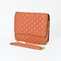 Genuine Leather Quilted Crossbody Bag For Women With Adjustable Chain Strap Everyday