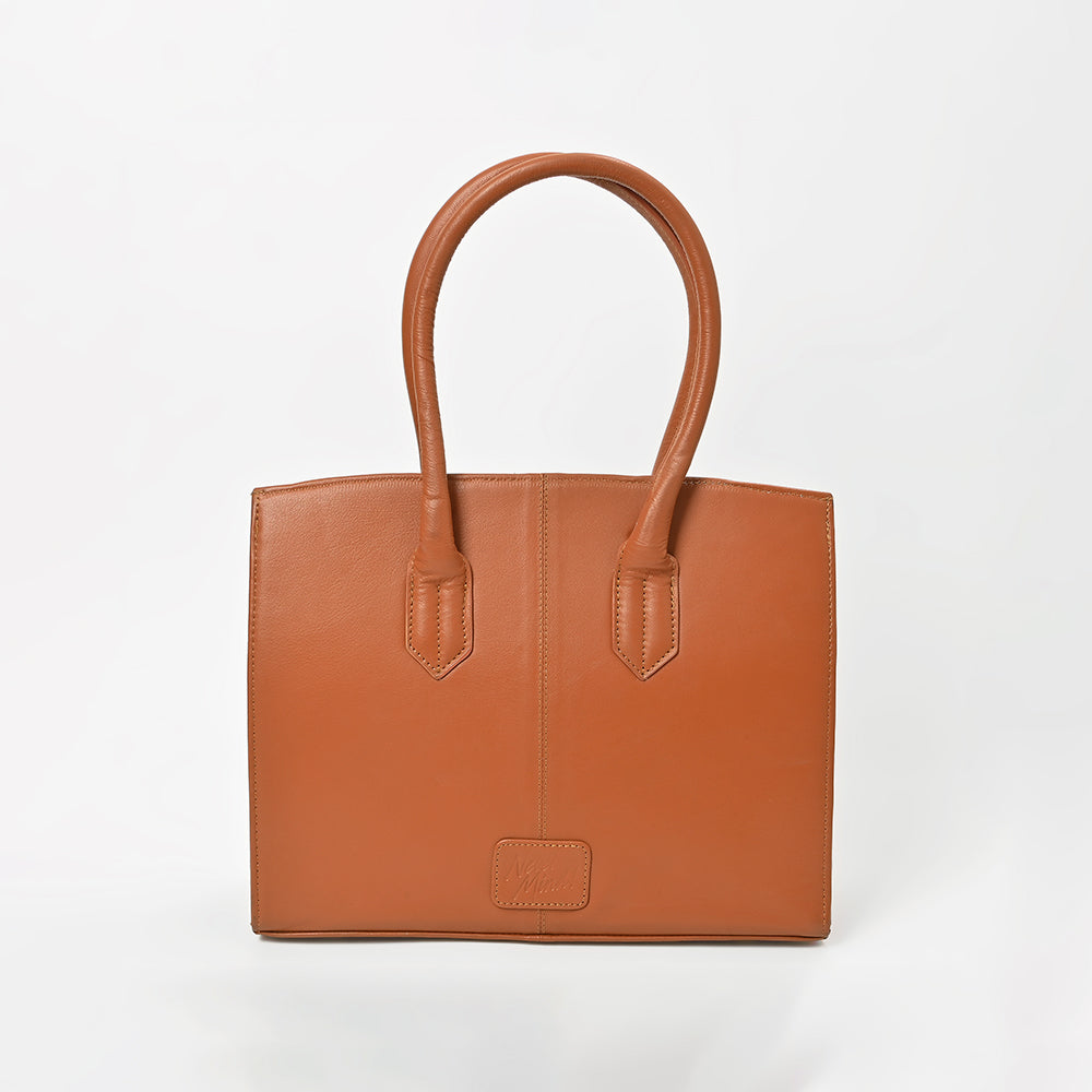 Never Mind Quilted Leather Tote Bag with Dual Handles