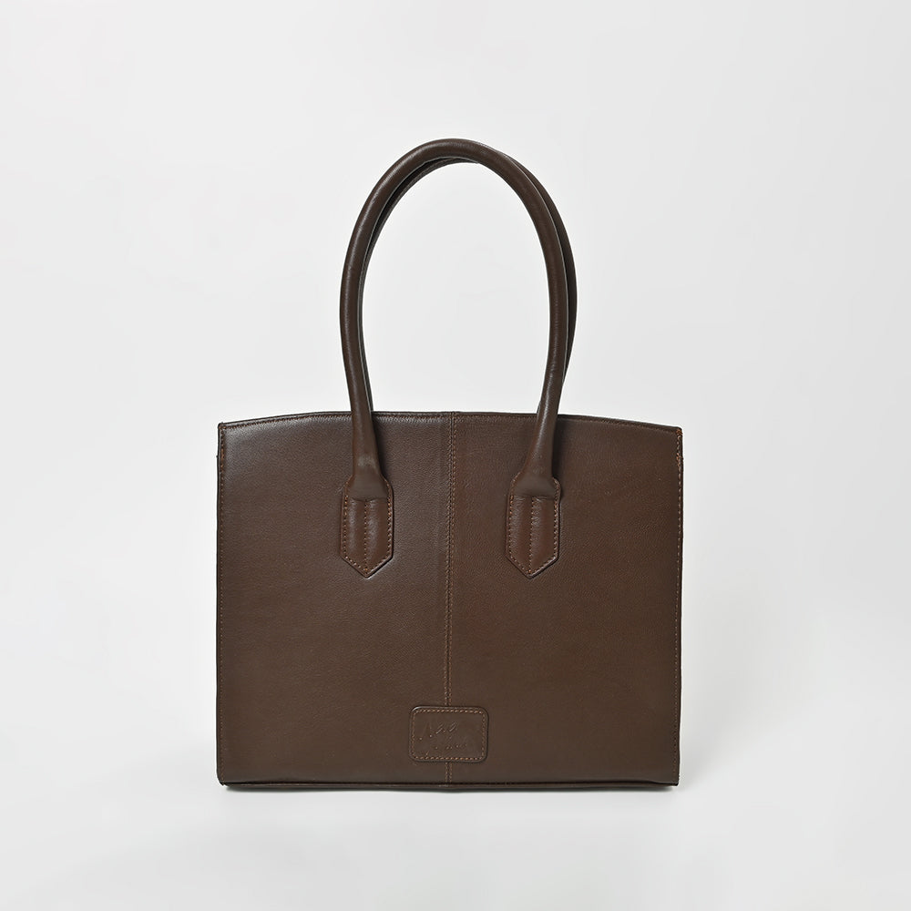 Never Mind Quilted Leather Tote Bag with Dual Handles