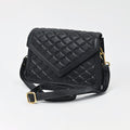 Never Mind Quilted Leather Crossbody Bag with Envelope Flap