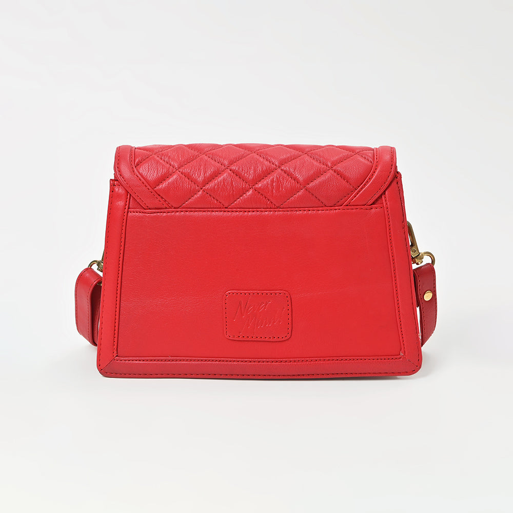 Never Mind Quilted Leather Crossbody Bag with Envelope Flap