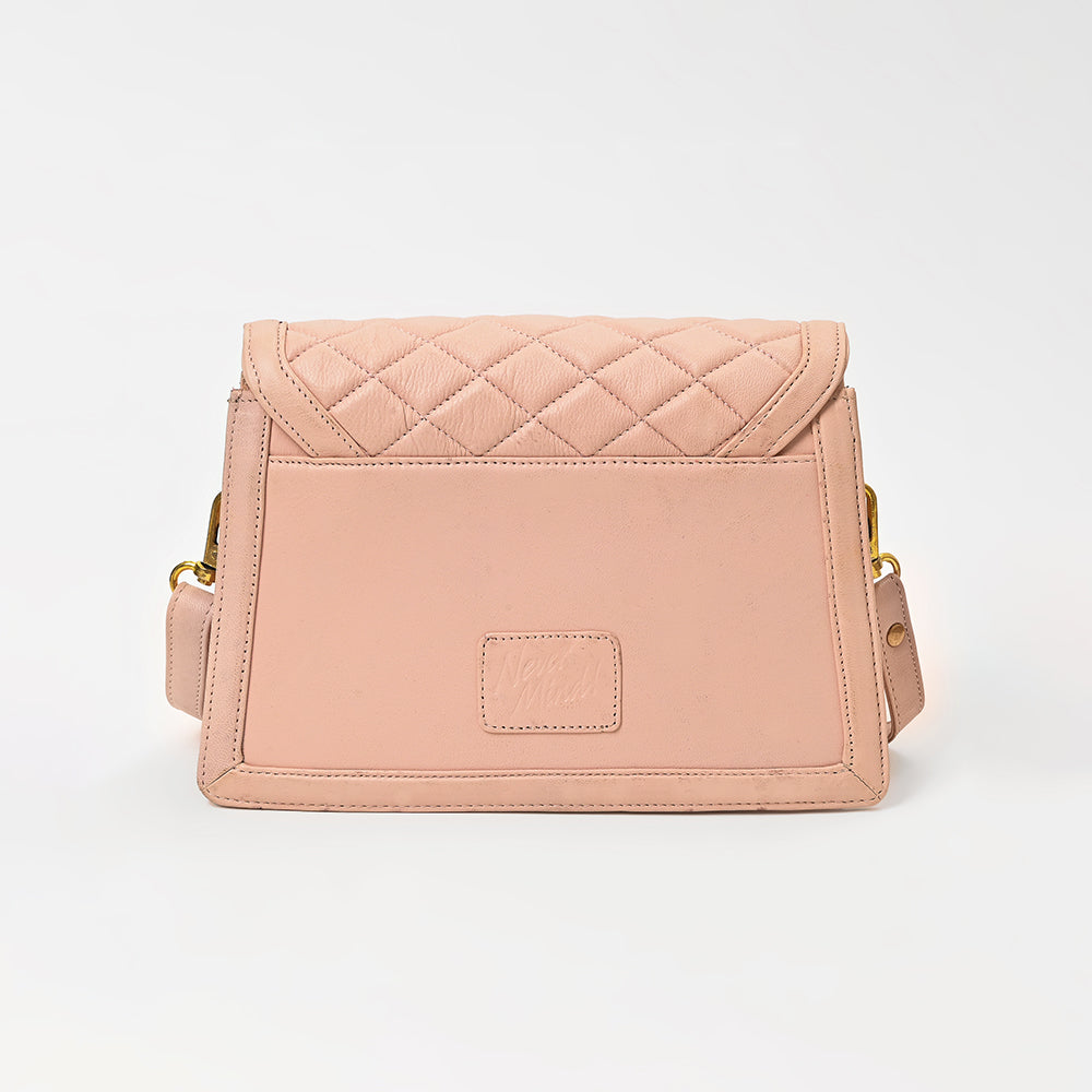 Never Mind Quilted Leather Crossbody Bag with Envelope Flap