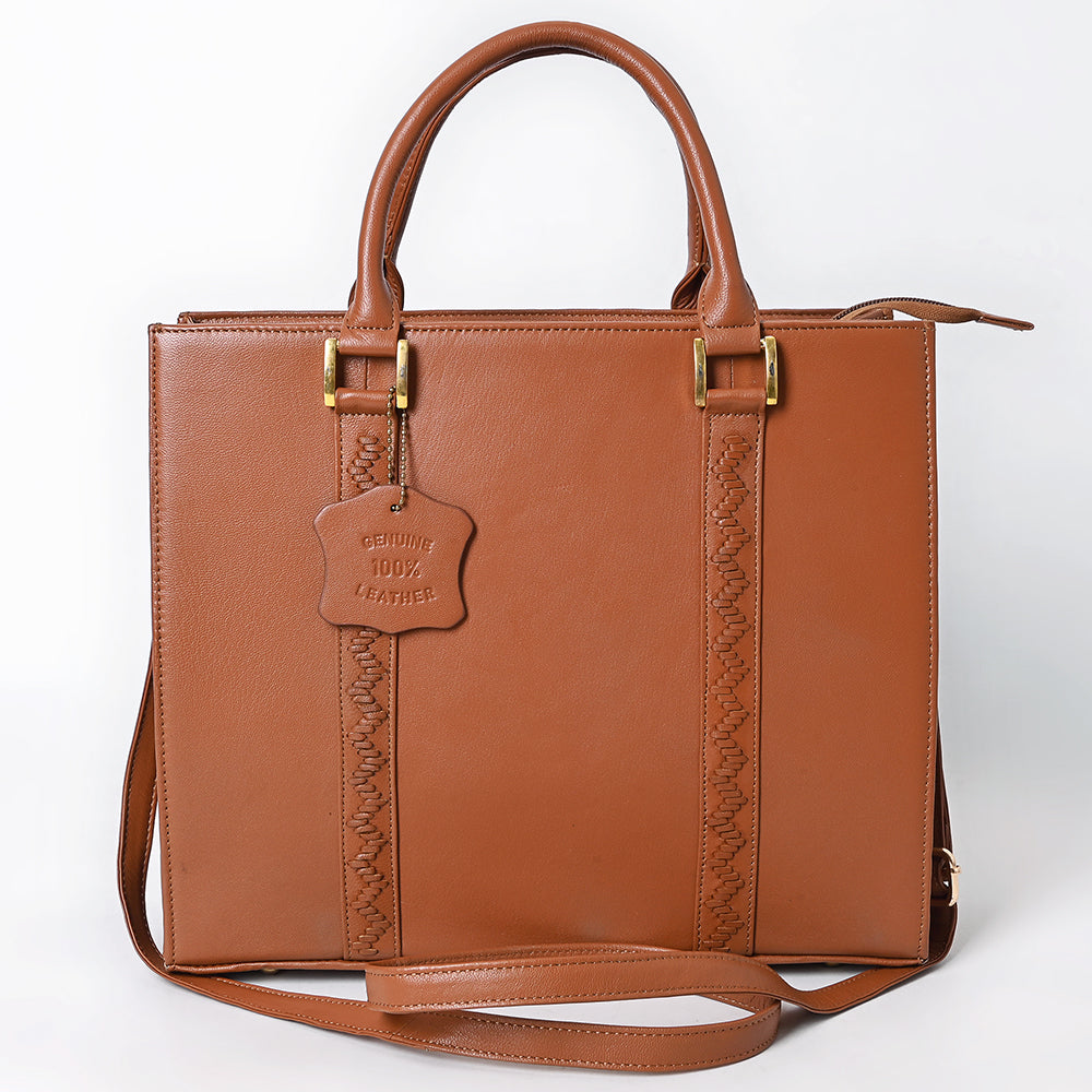 Never Mind Briefcase Genuine Leather