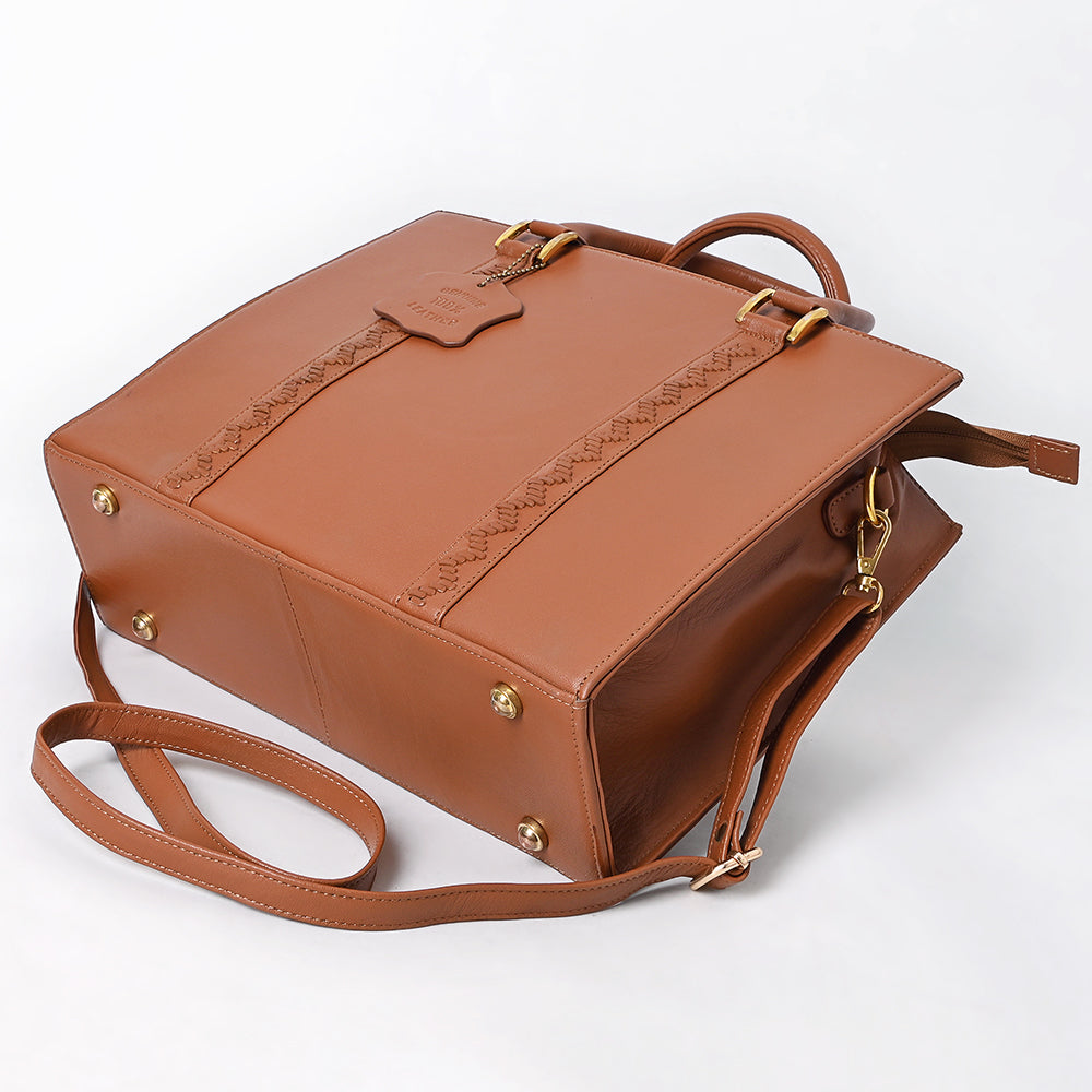 Never Mind Briefcase Genuine Leather