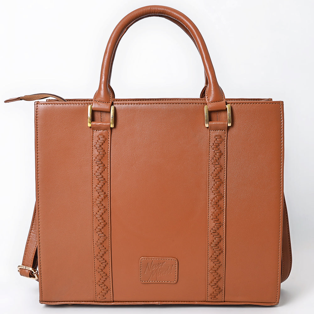 Never Mind Briefcase Genuine Leather