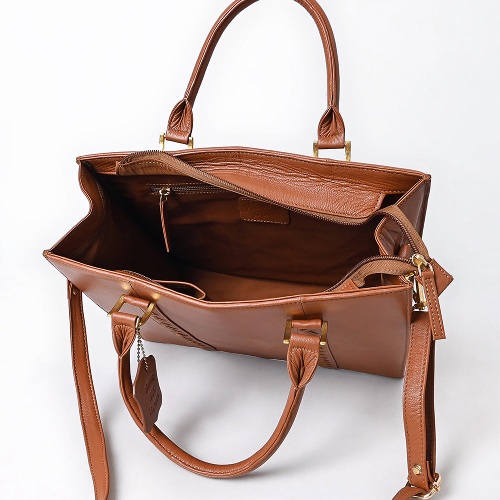 Never Mind Briefcase Genuine Leather