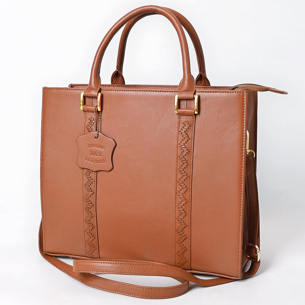 Never Mind Briefcase Genuine Leather