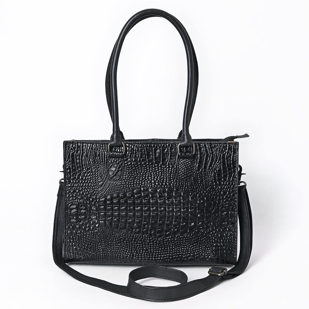 American Darling Tote Crocodile Embossed Genuine Leather