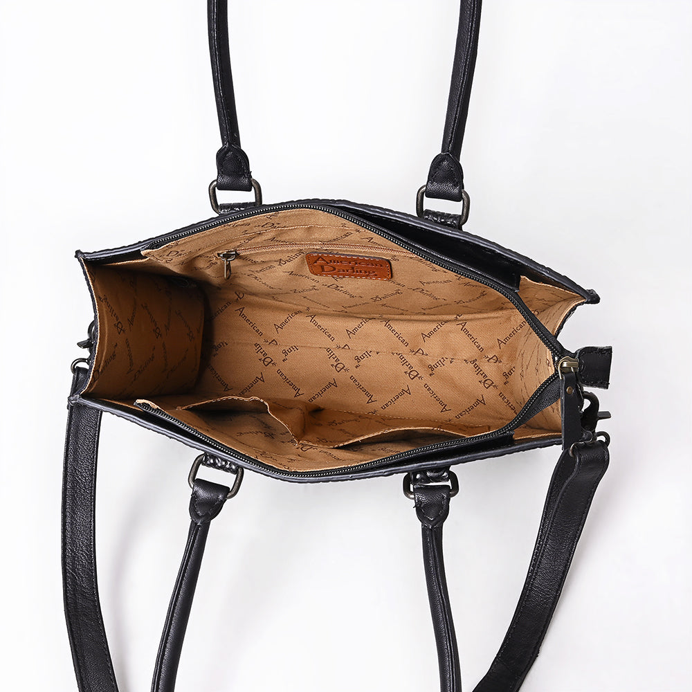 American Darling Tote Crocodile Embossed Genuine Leather