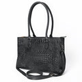 American Darling Tote Crocodile Embossed Genuine Leather