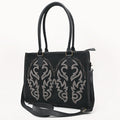 American Darling Tote Bag for Women, Boot Stitched Genuine Suede & Vegetable-Tanned Full Grain Leather Western Purse, YKK Zipper