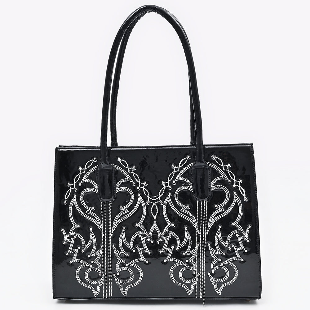 American Darling Genuine Leather Tote Bag Handcrafted Embroidery Eco-Friendly Vegetable Tanned Full Grain Leather
