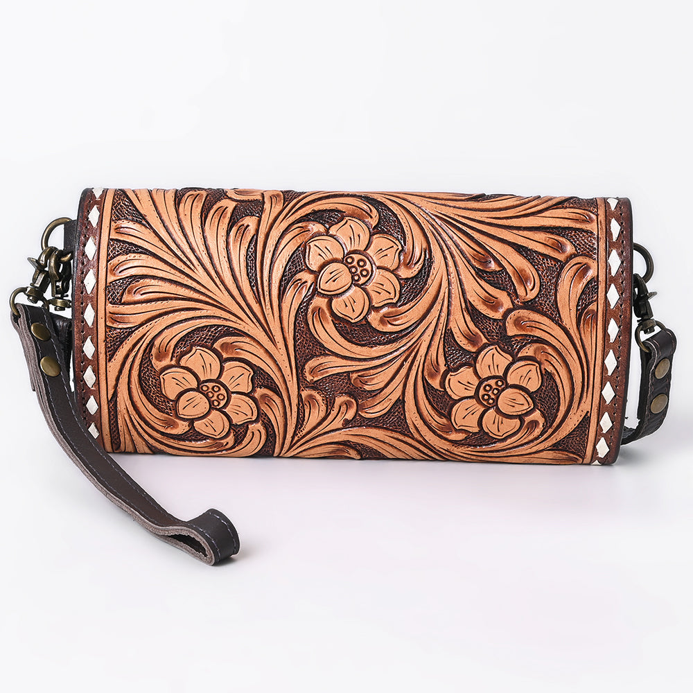 American Darling Crossbody Hand Tooled Genuine Leather