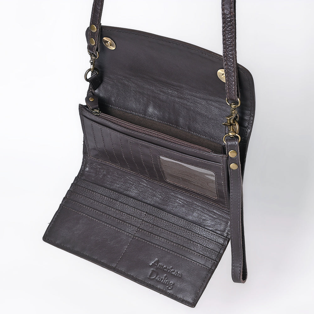 American Darling Crossbody Hand Tooled Genuine Leather