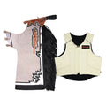 HILASON Western Horse Bull Riding Safety Leather Protective Vest & Rodeo Chaps Combo
