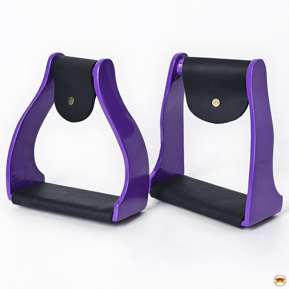 HILASON 3 in Neck Western Horse Heavy Duty Iron Saddle Stirrups Pair