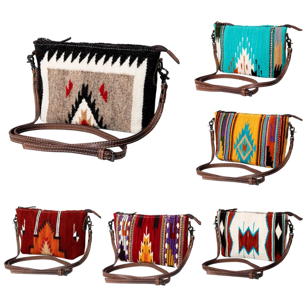 American Darling Crossbody Saddle Blanket Genuine Leather