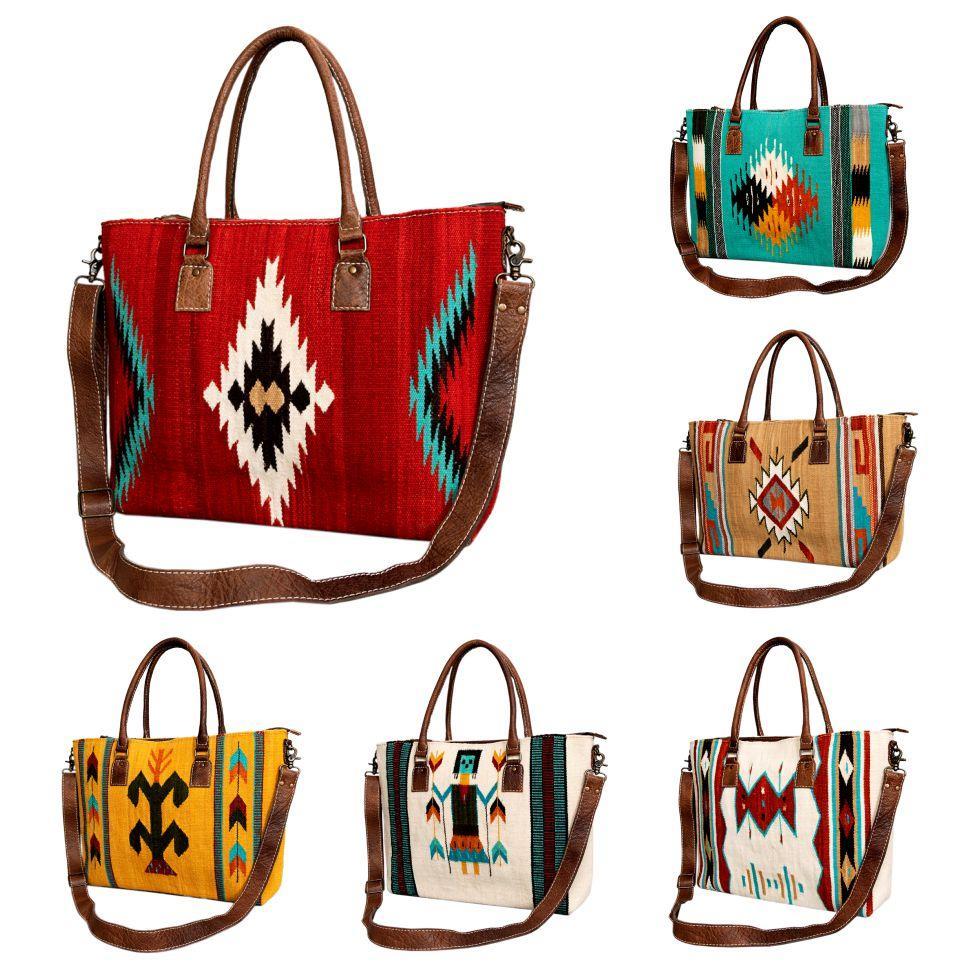 American Darling Tote Saddle Blanket Genuine Leather