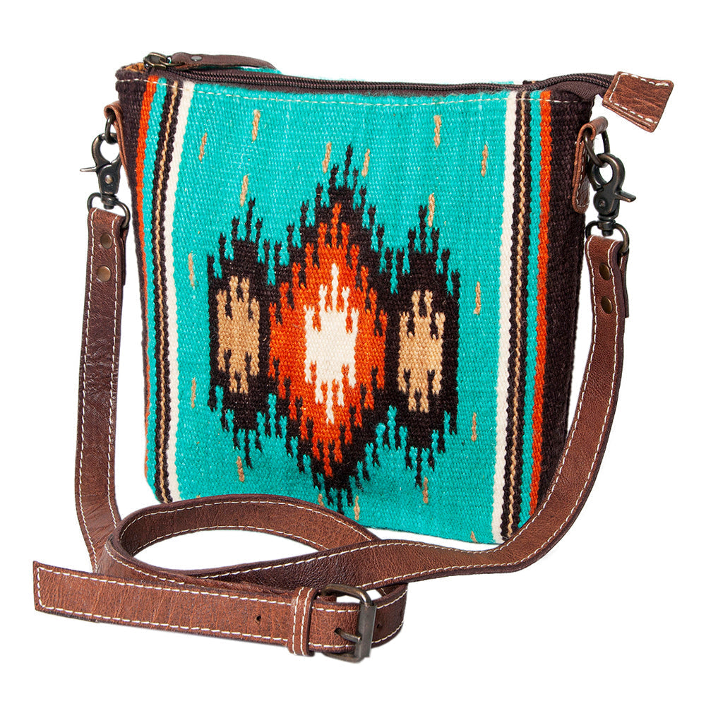American Darling Saddle Blanket Genuine Leather Large Crossbody Bag