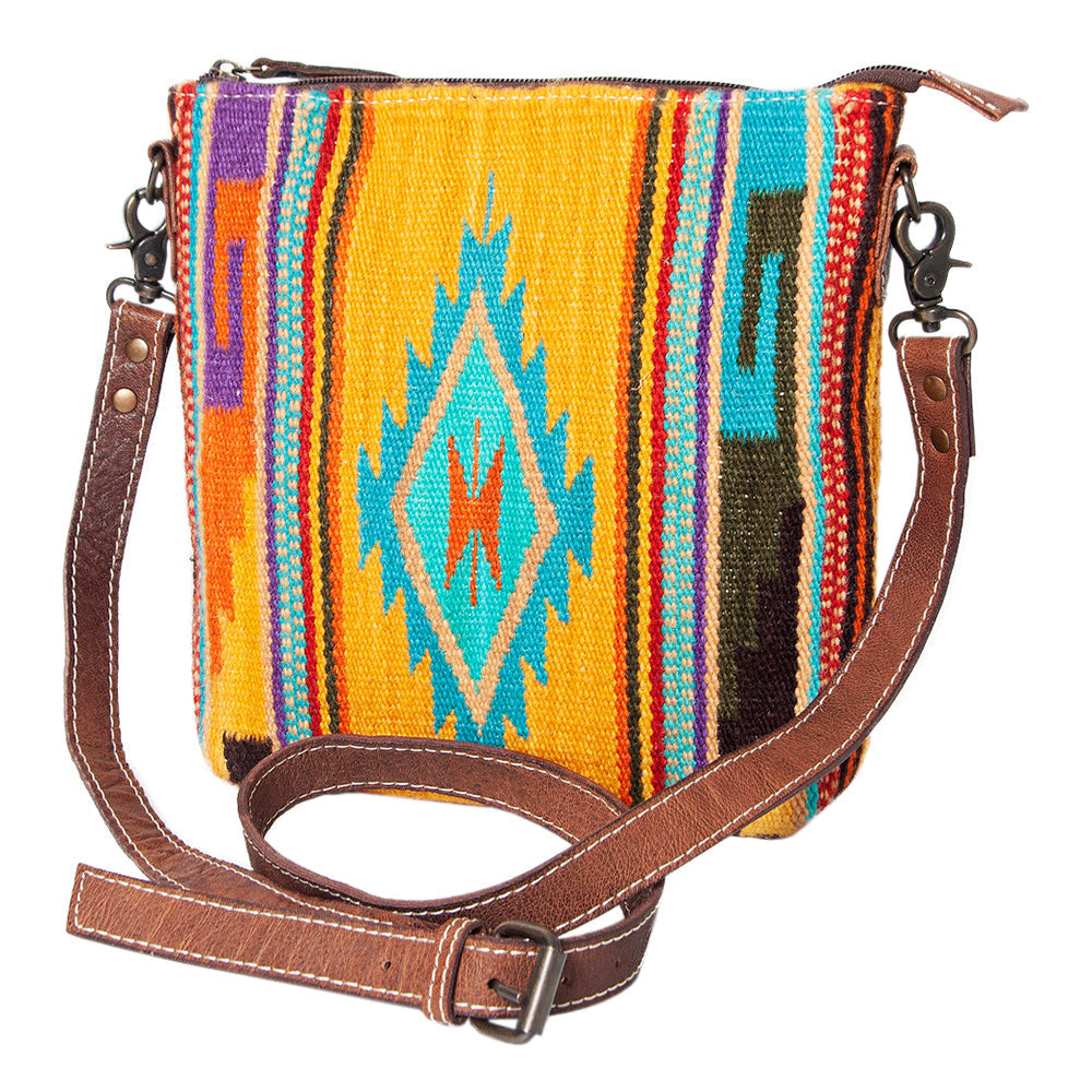 American Darling Saddle Blanket Genuine Leather Large Crossbody Bag