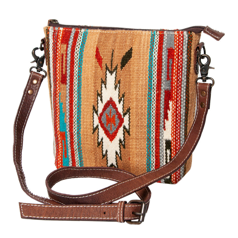 American Darling Saddle Blanket Genuine Leather Large Crossbody Bag