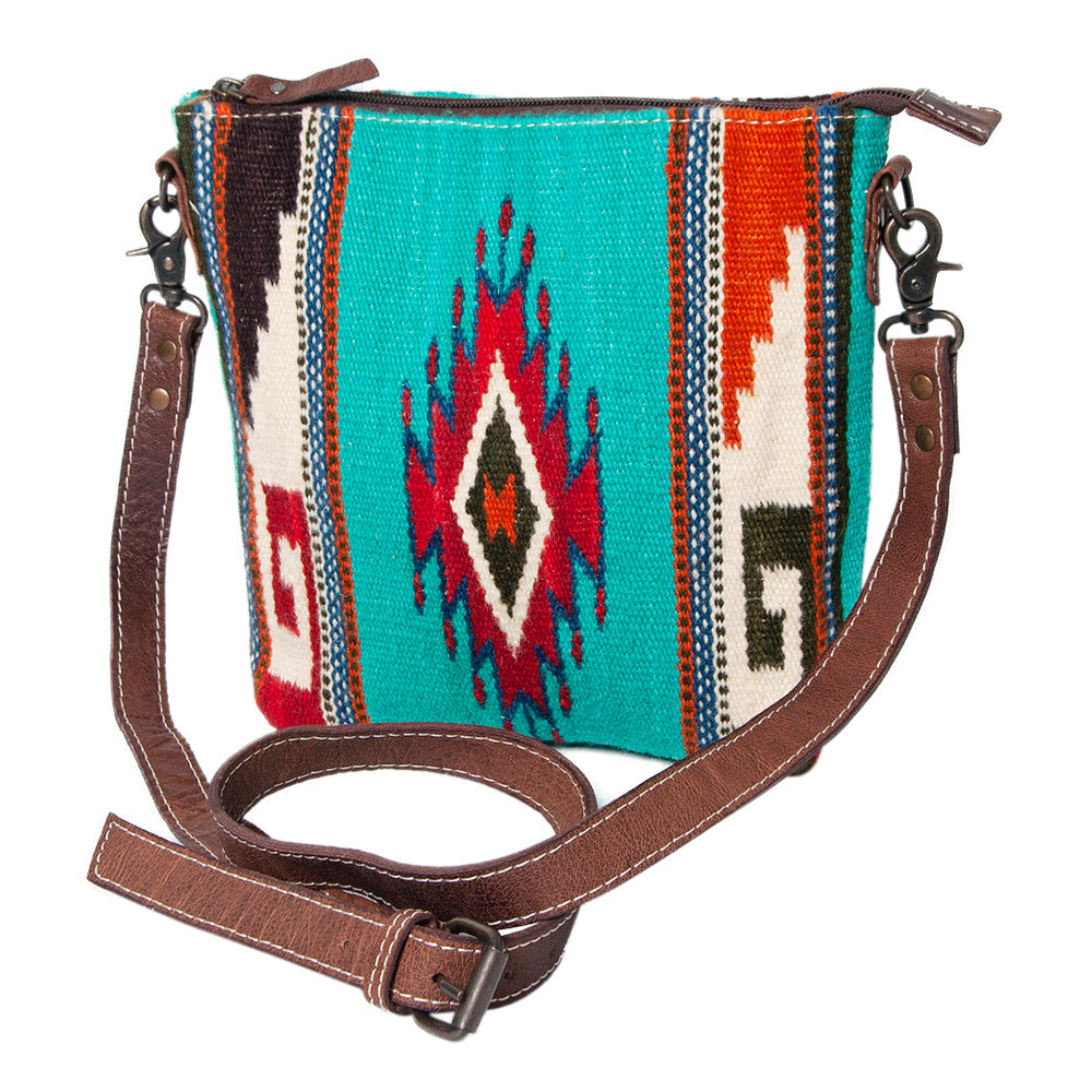 American Darling Saddle Blanket Genuine Leather Large Crossbody Bag