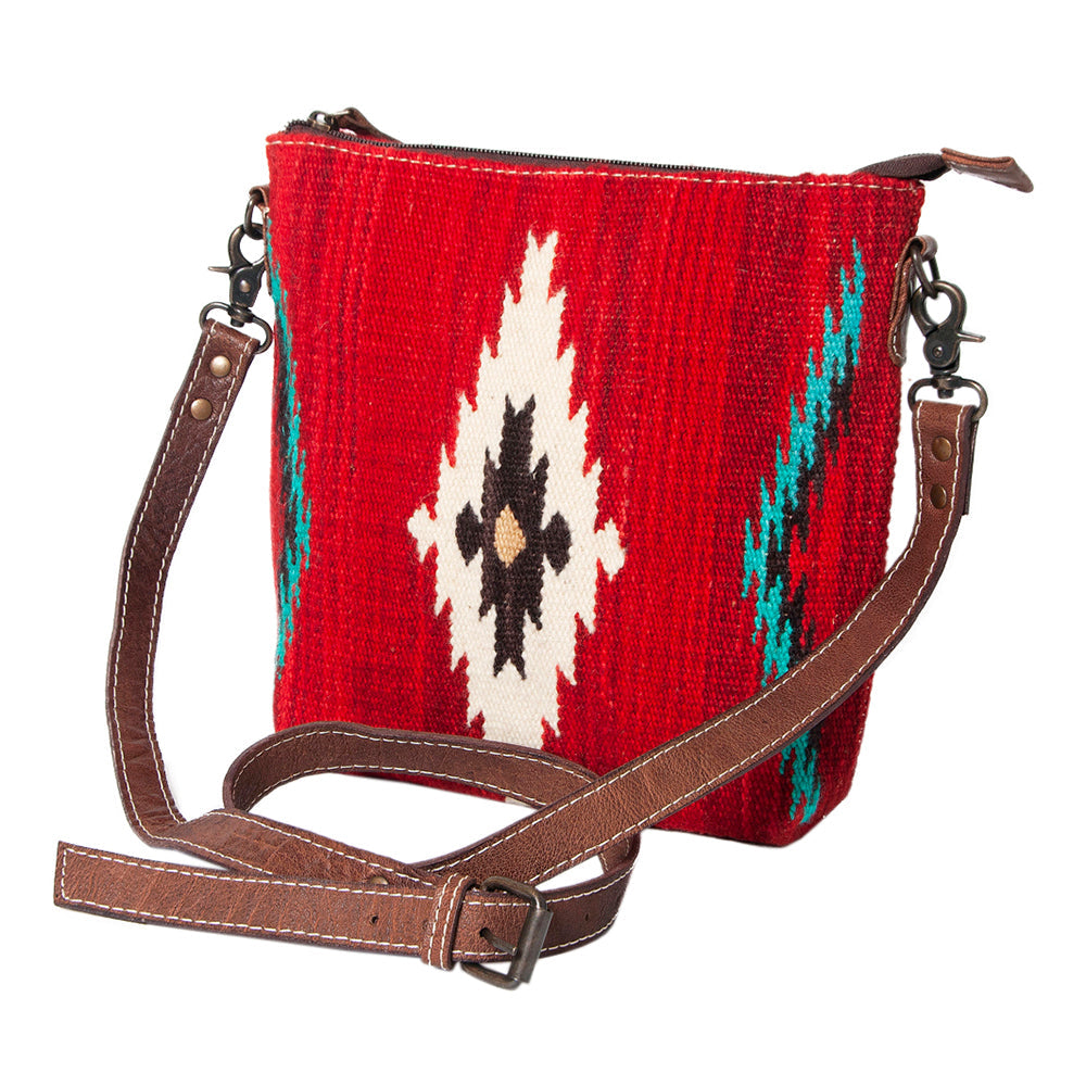 American Darling Saddle Blanket Genuine Leather Large Crossbody Bag