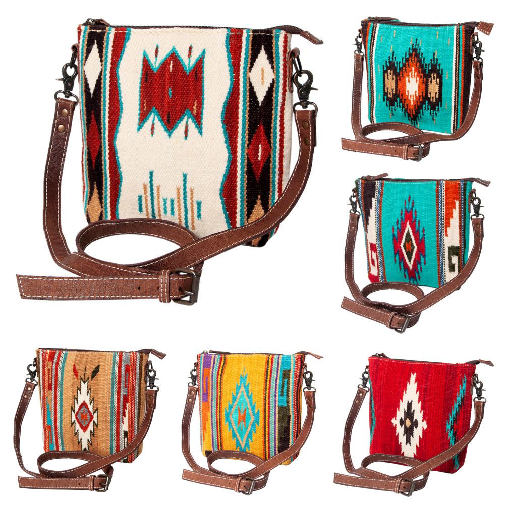 American Darling Saddle Blanket Genuine Leather Large Crossbody Bag