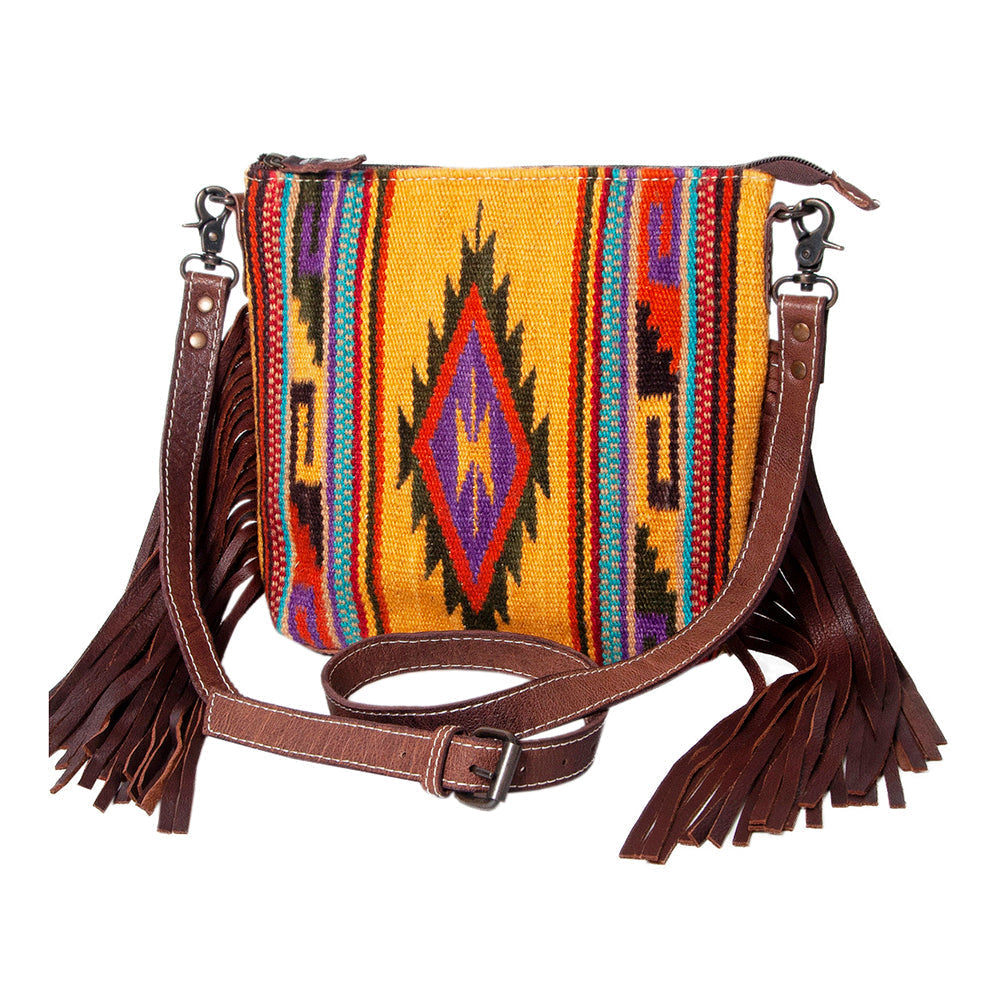 American Darling Crossbody Saddle Blanket Genuine Leather