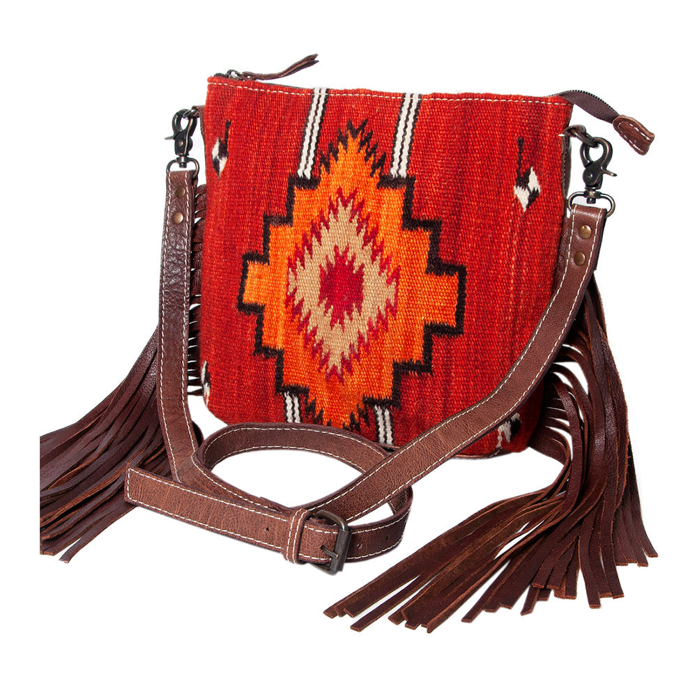 American Darling Crossbody Saddle Blanket Genuine Leather