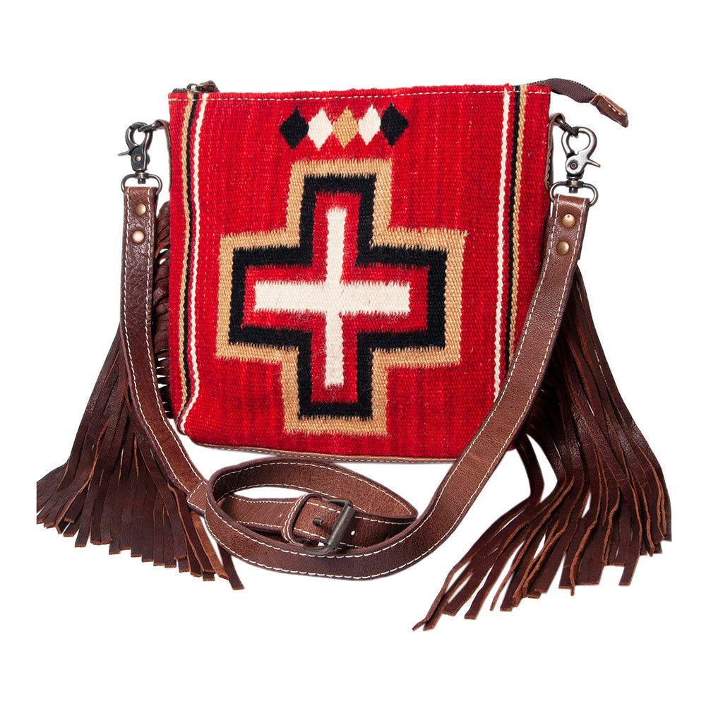 American Darling Crossbody Saddle Blanket Genuine Leather