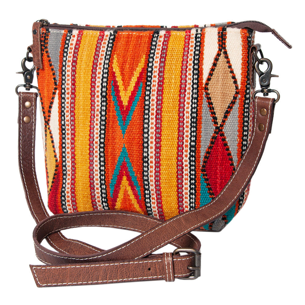American Darling Saddle Blanket Genuine Leather Crossbody Bag
