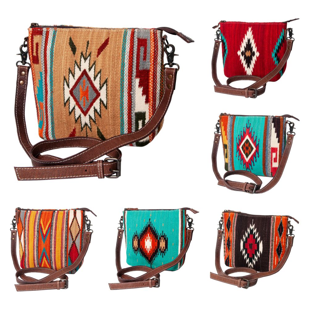 American Darling Saddle Blanket Genuine Leather Crossbody Bag