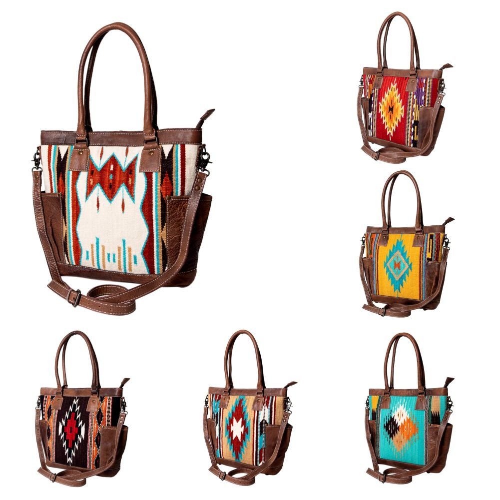 American Darling Tote Saddle Blanket Genuine Leather