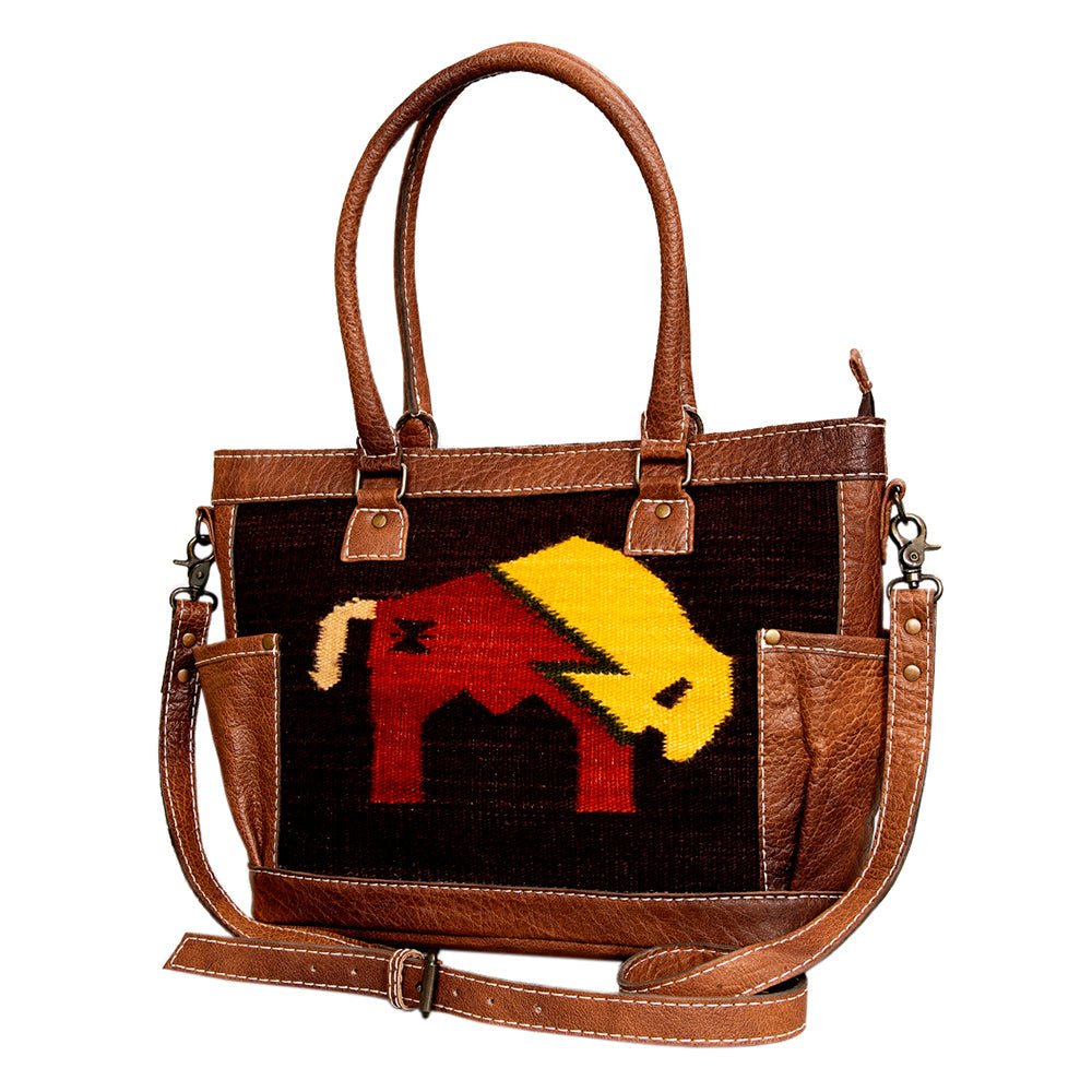 American Darling Tote Saddle Blanket Genuine Leather