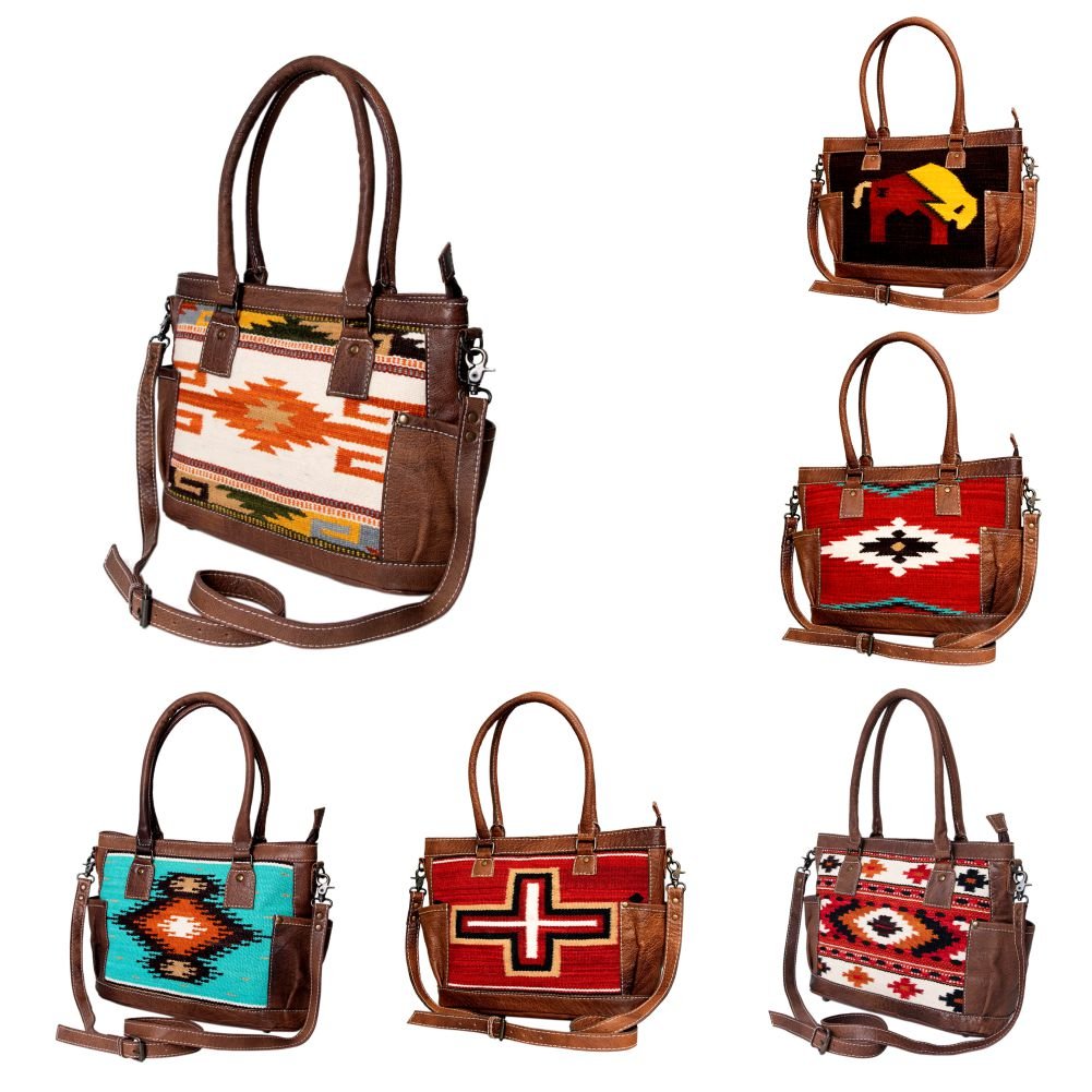 American Darling Tote Saddle Blanket Genuine Leather