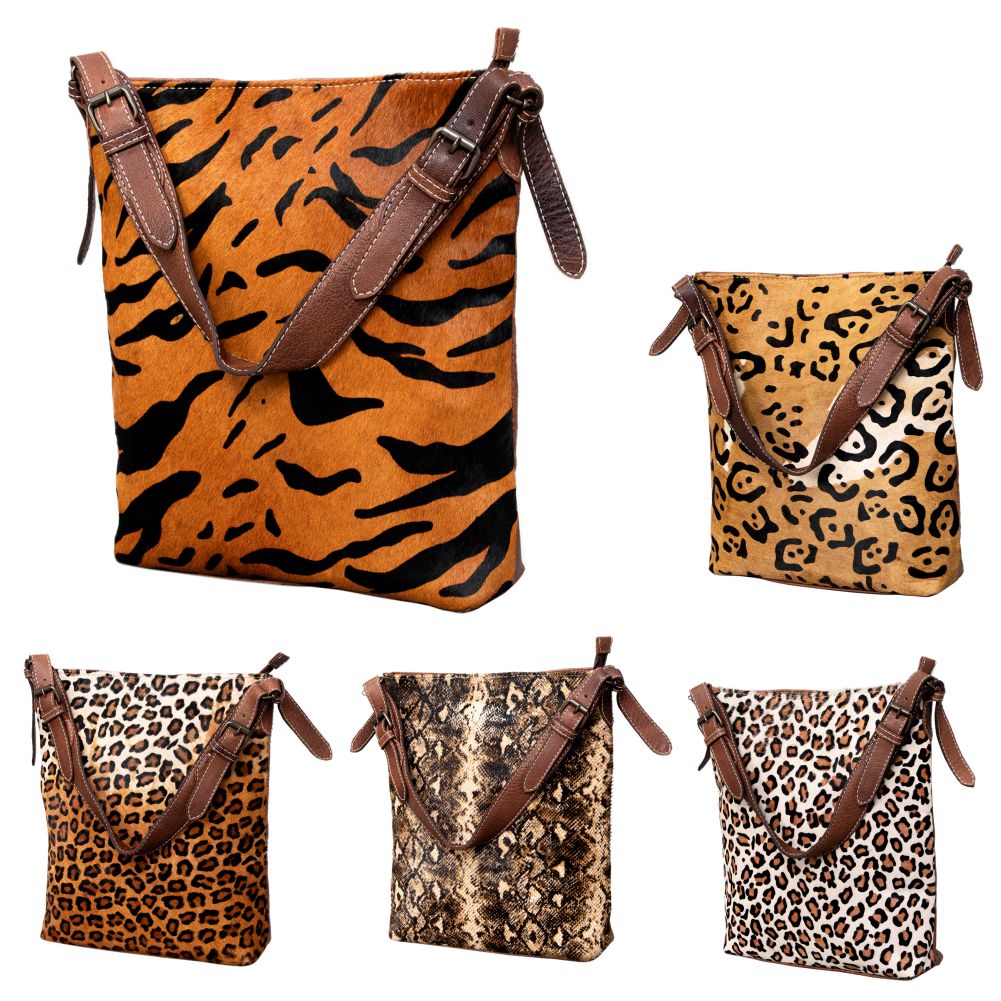 American Darling Hair-On Genuine Leather Hobo Bag