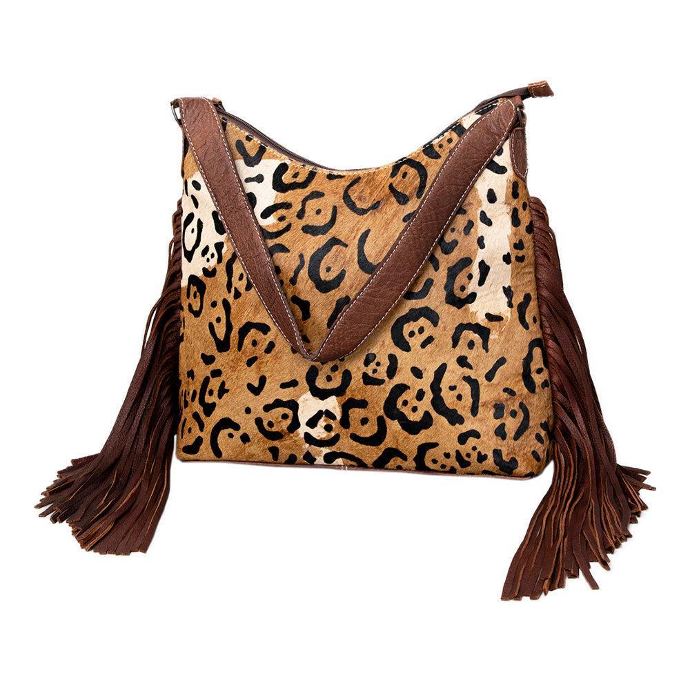 American Darling Hair-On Genuine Leather Hobo Bag