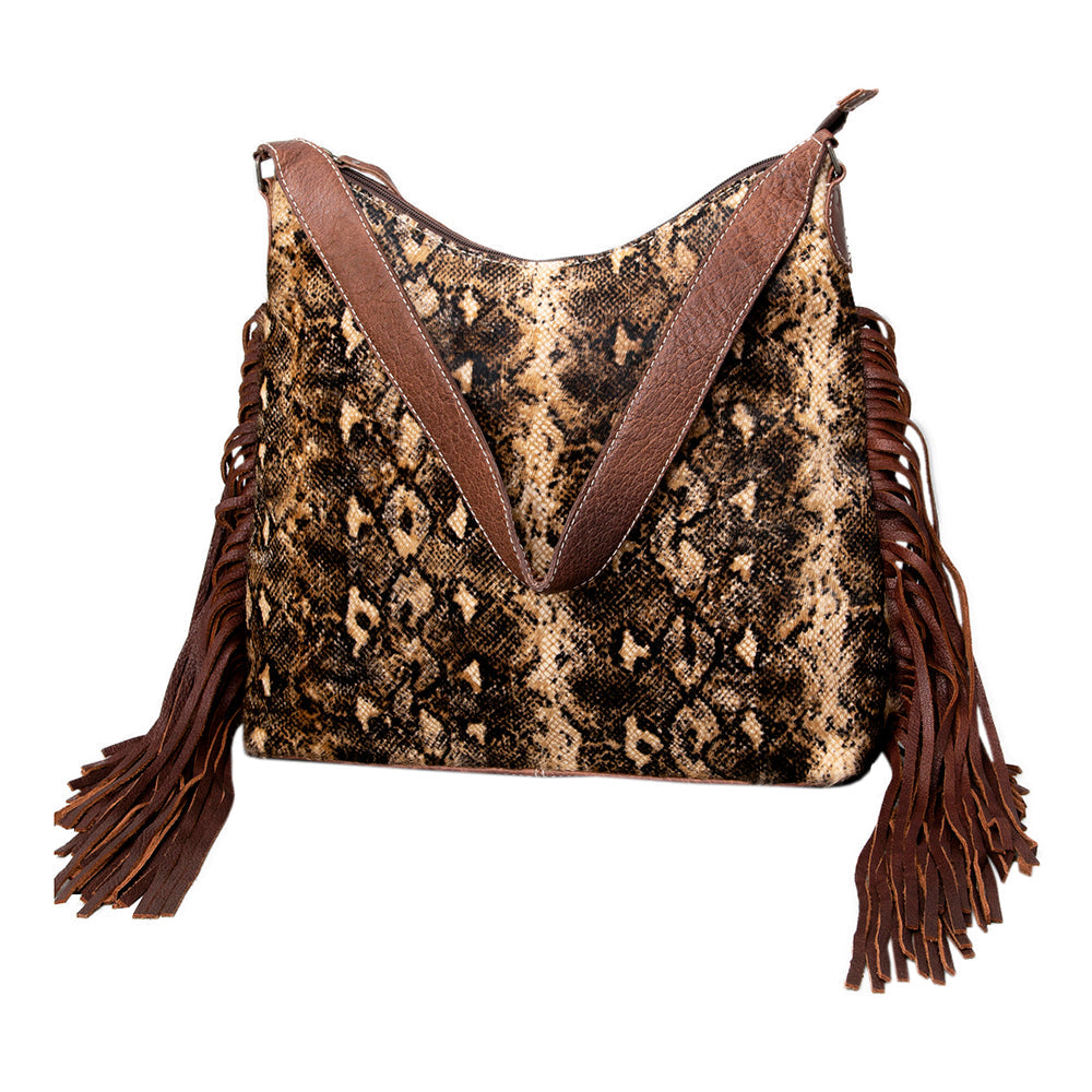 American Darling Hair-On Genuine Leather Hobo Bag