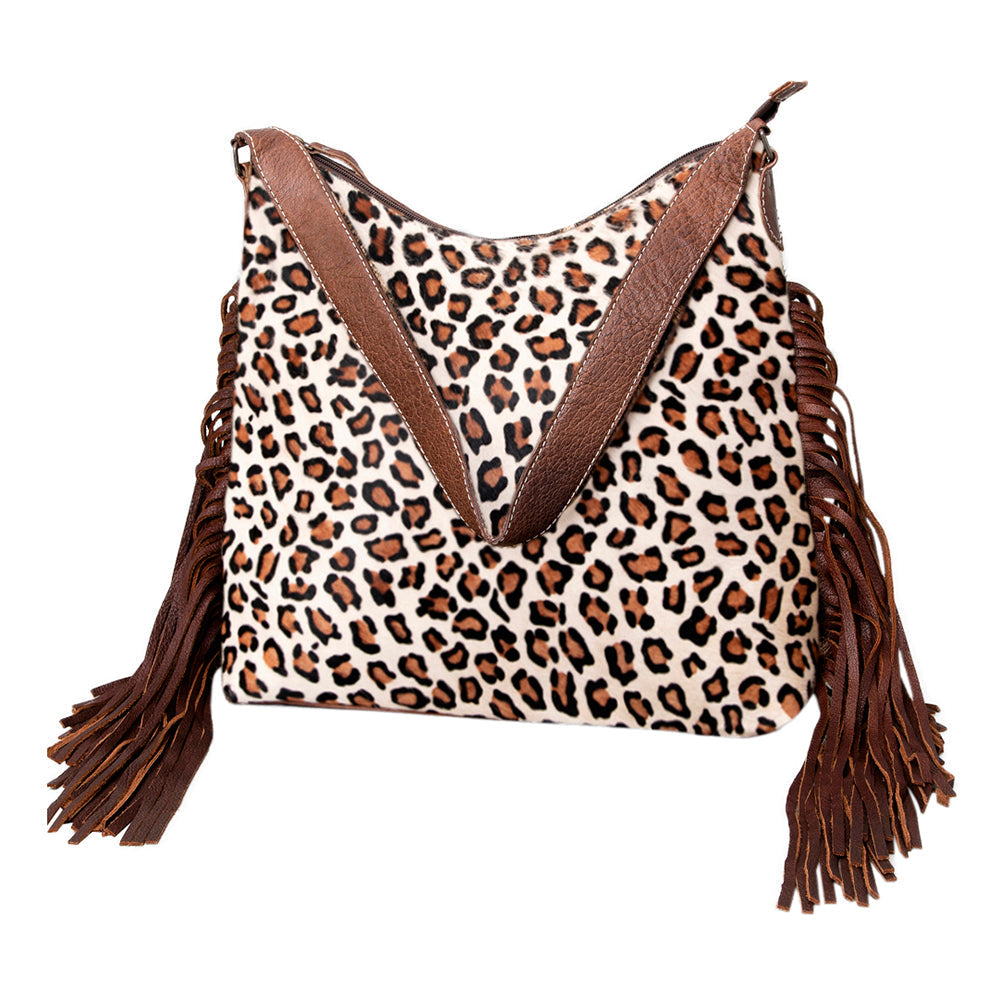 American Darling Hair-On Genuine Leather Hobo Bag