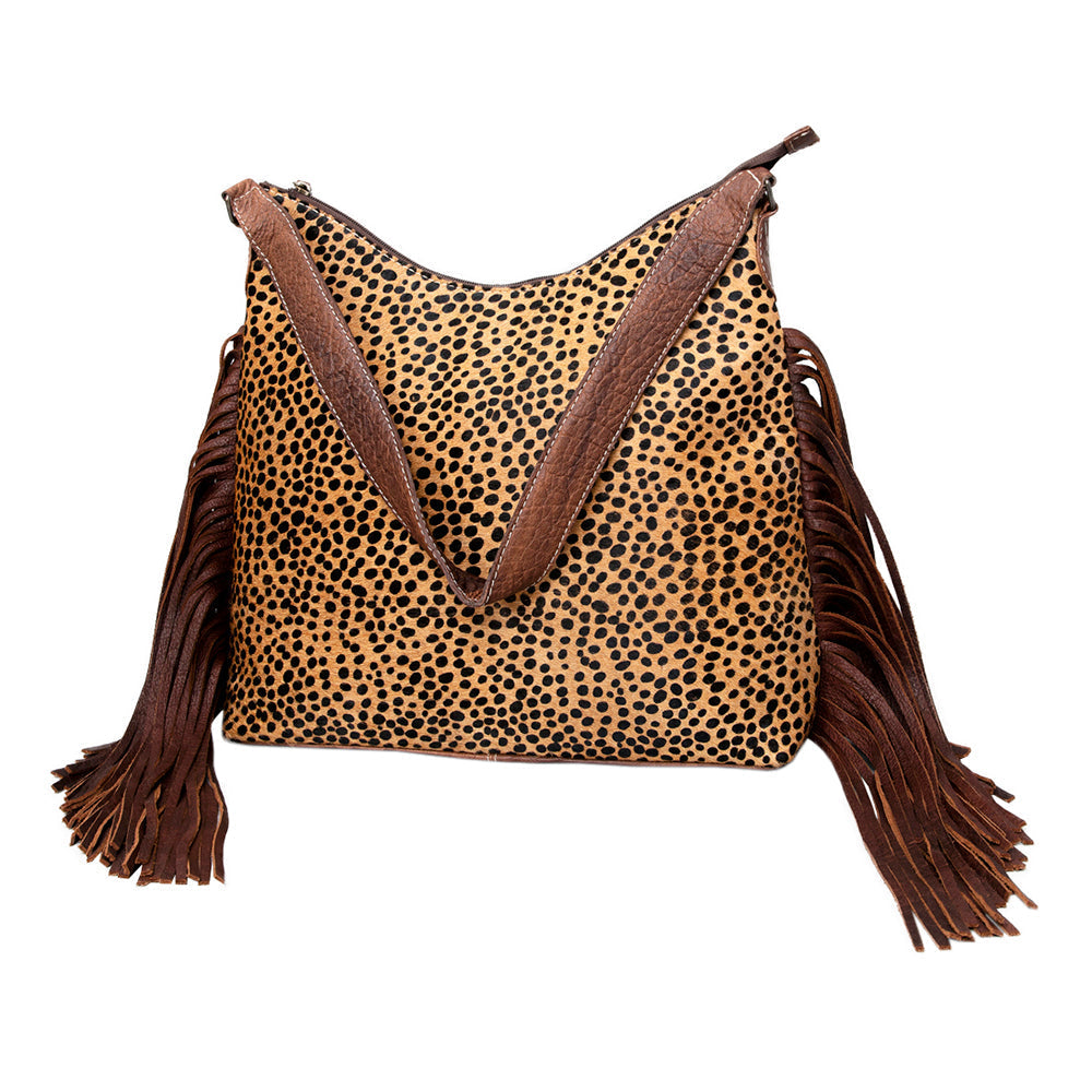 American Darling Hair-On Genuine Leather Hobo Bag