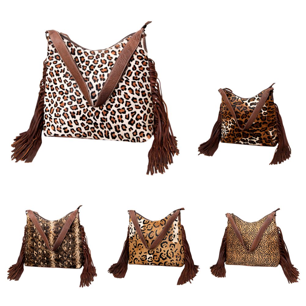 American Darling Hair-On Genuine Leather Hobo Bag
