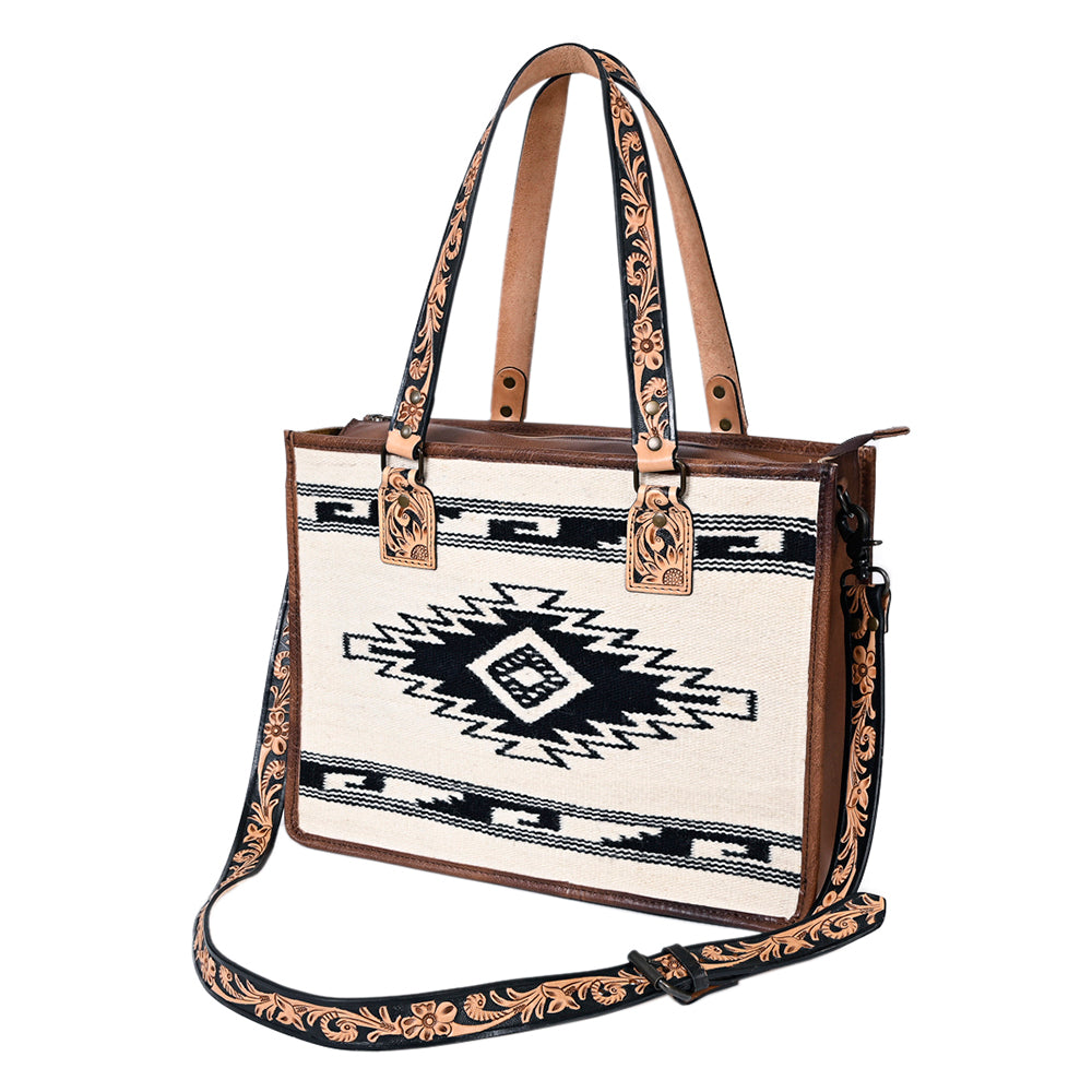 American Darling Saddle Blanket Genuine Leather Tote