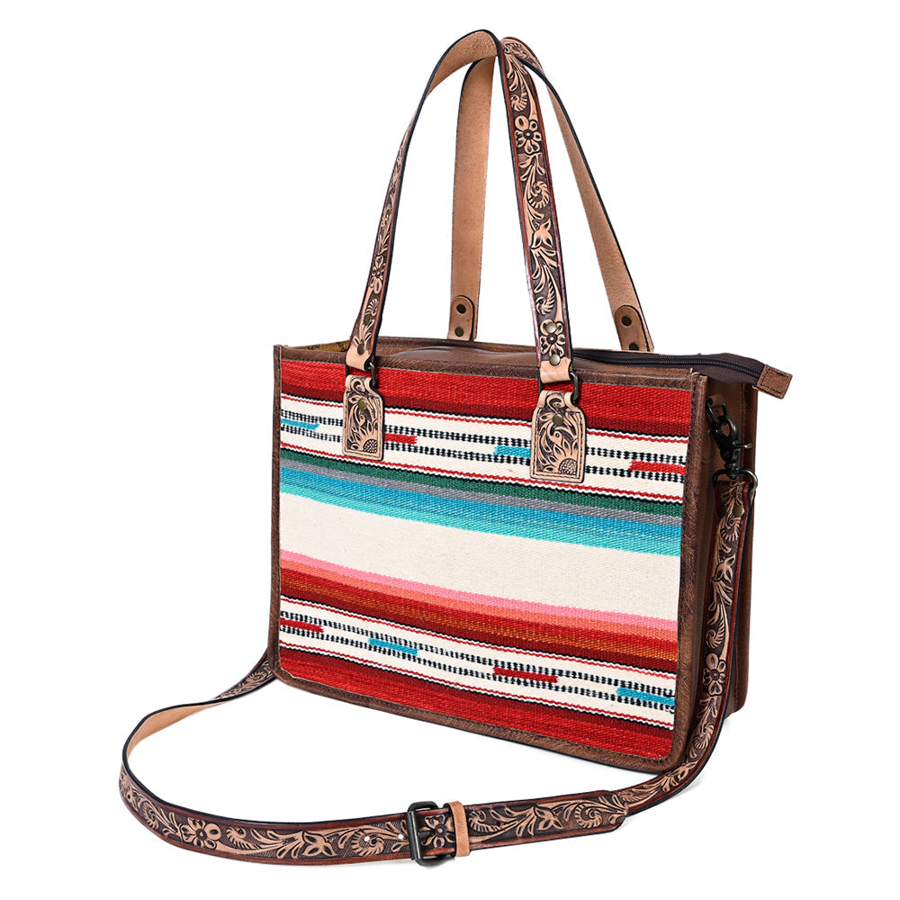American Darling Saddle Blanket Genuine Leather Tote