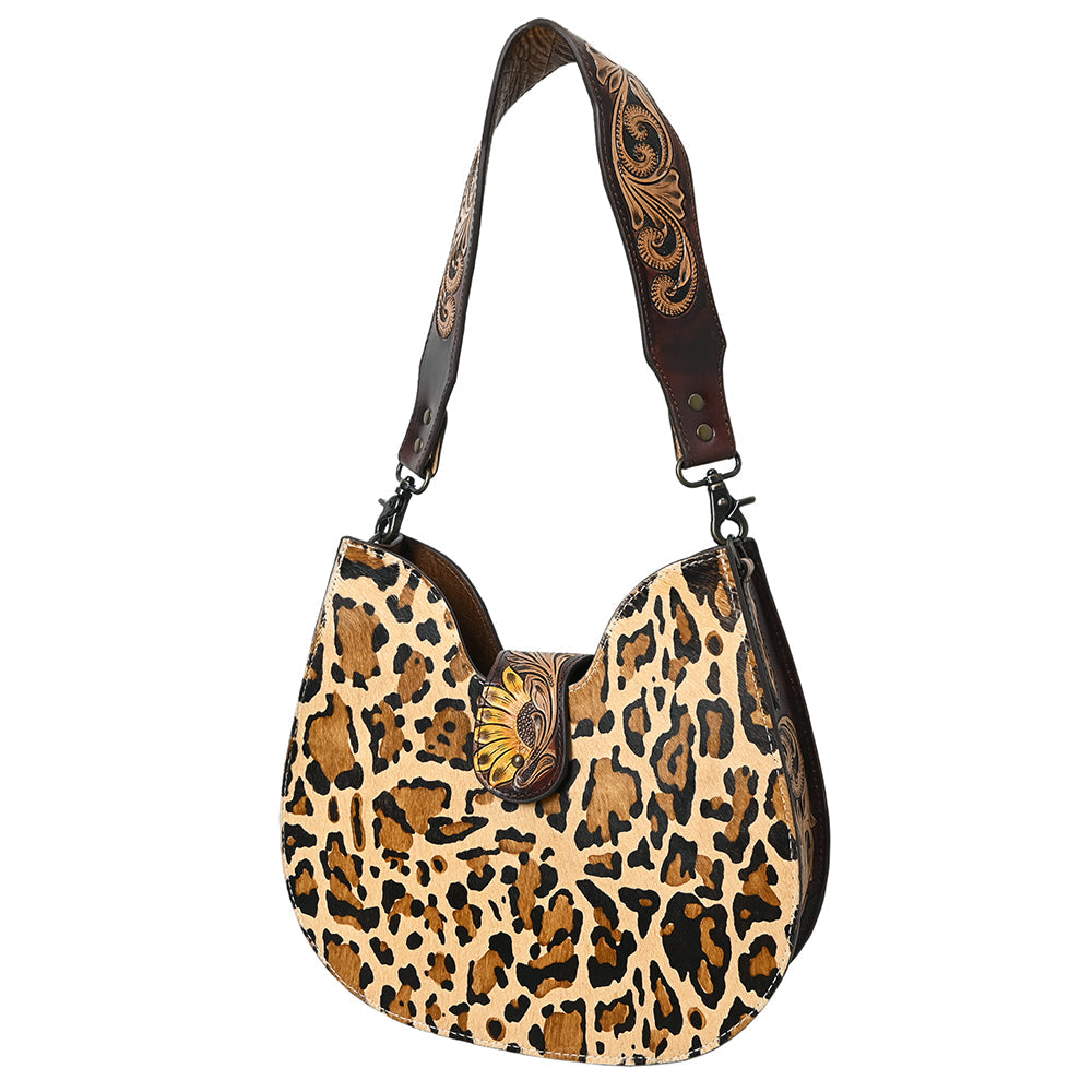 American Darling Hobo Hand Tooled Hair-On Genuine Leather