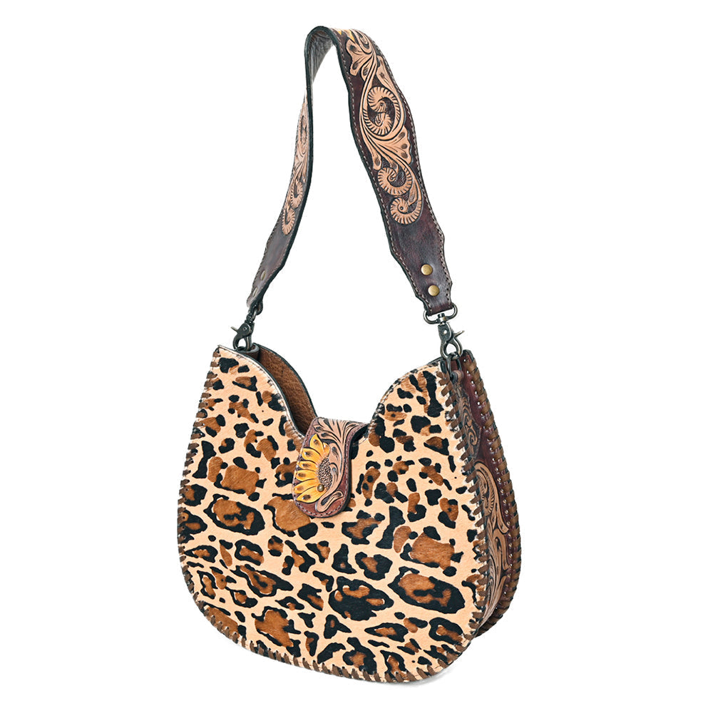 American Darling Hobo Hand Tooled Hair-On Genuine Leather
