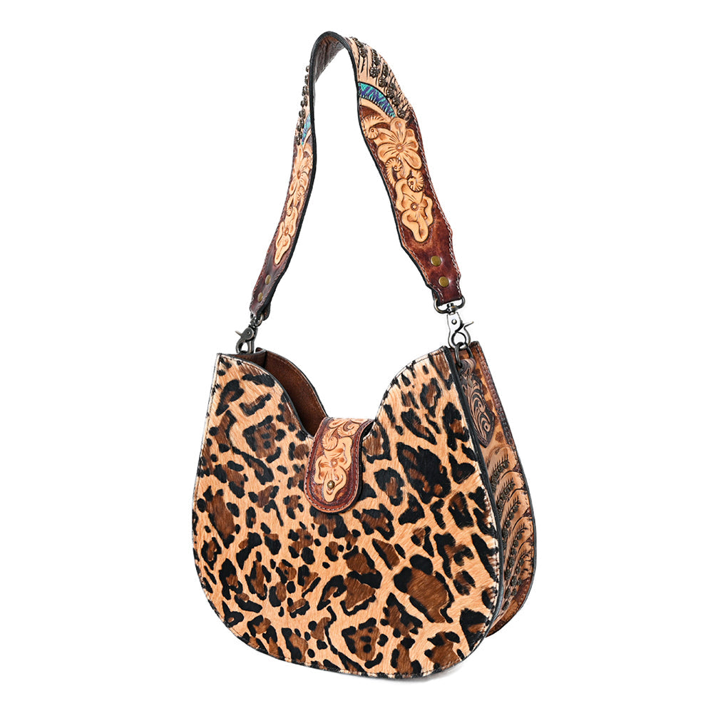 American Darling Hobo Hand Tooled Hair-On Genuine Leather
