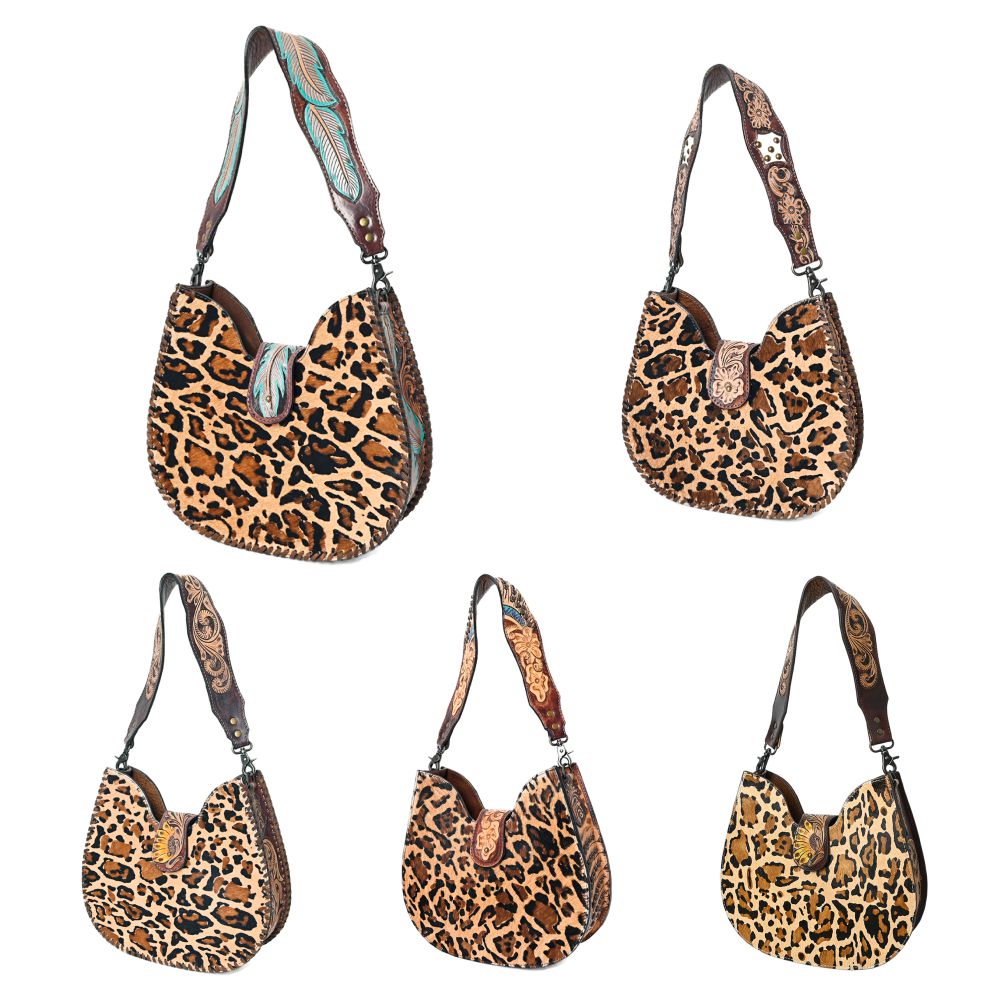 American Darling Hobo Hand Tooled Hair-On Genuine Leather