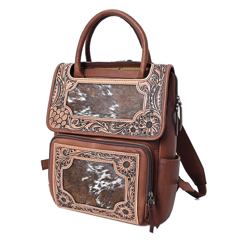 American Darling Backpack Hand Tooled Crocodile embossed Genuine Leather