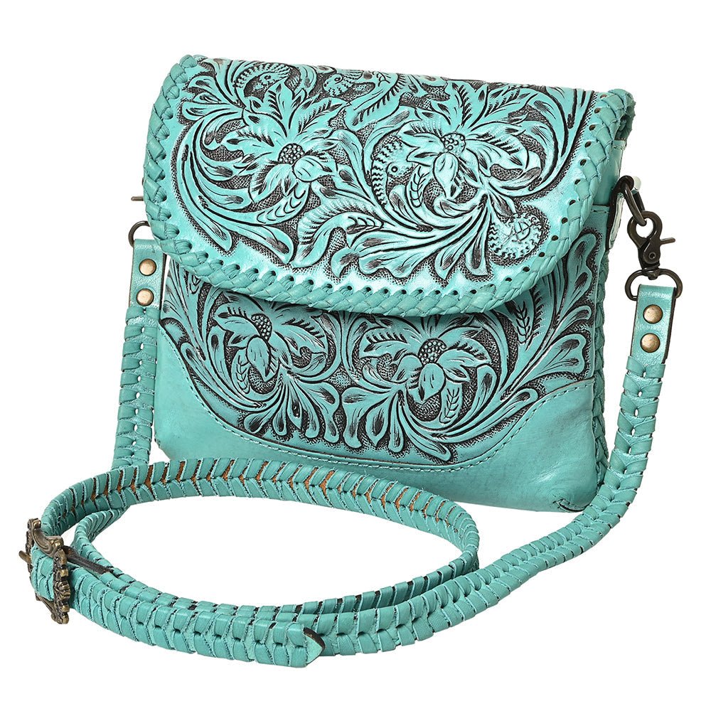 American Darling Small Crossbody Hand Tooled Genuine Leather
